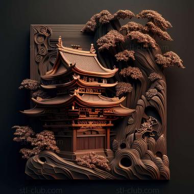 3D model Kashiwara in Japan (STL)